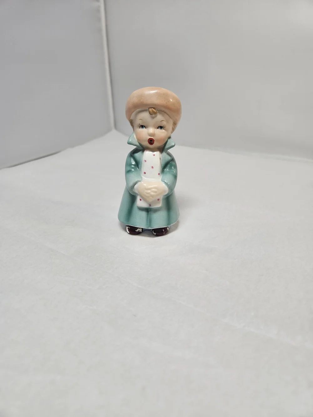 Vintage Ceramic Caroler Figurine Figure Mid-Century